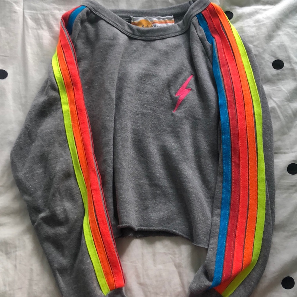 Aviator Nation Cropped Crew Neck
